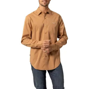 Kimes Ranch Men's KR Team Long Sleeve Dress Shirt, Brown