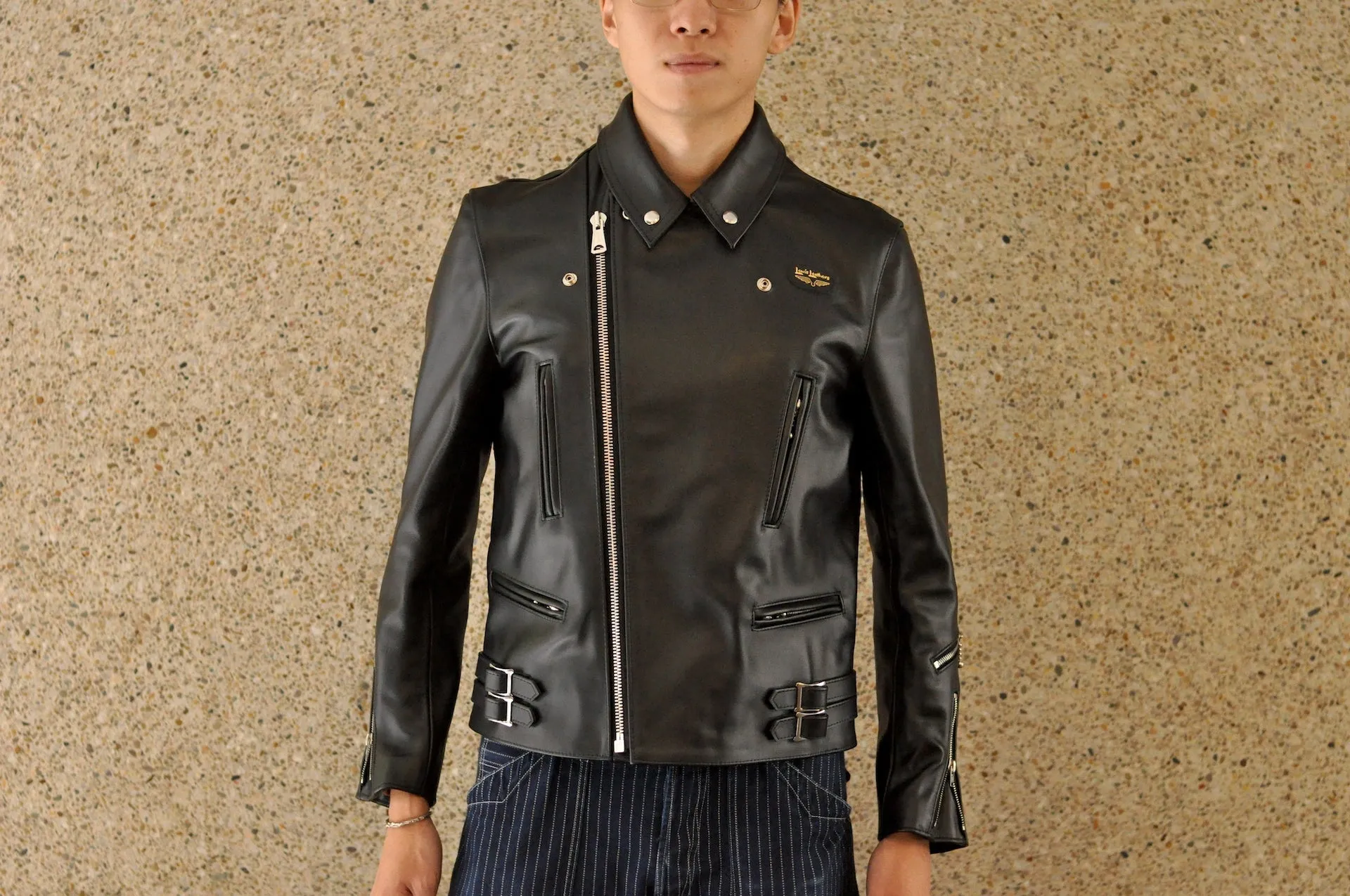 Lewis Leathers Black Horsehide 'Lightning' 391T Jacket (Tight Fit)