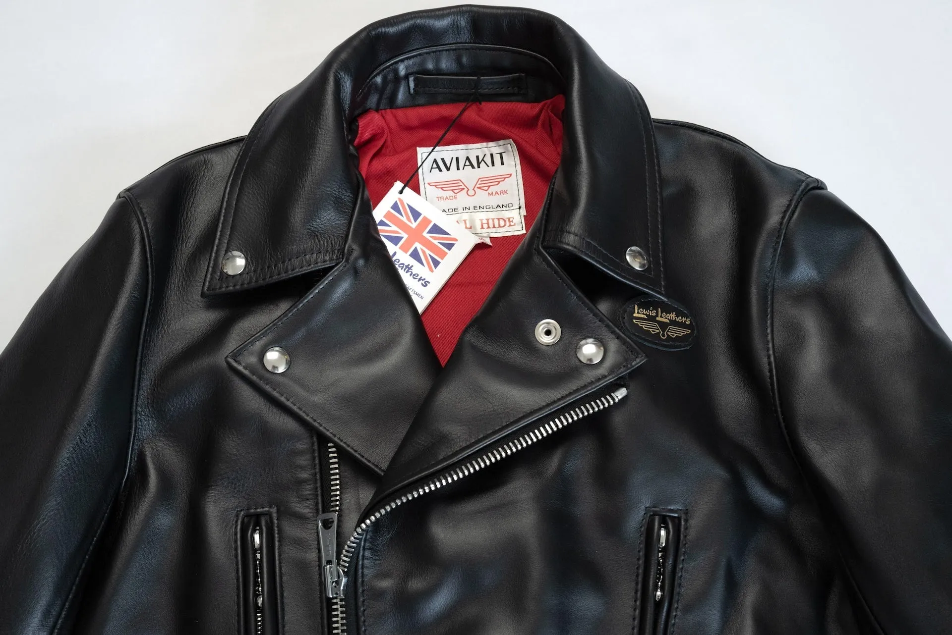 Lewis Leathers Black Horsehide 'Lightning' 391T Jacket (Tight Fit)