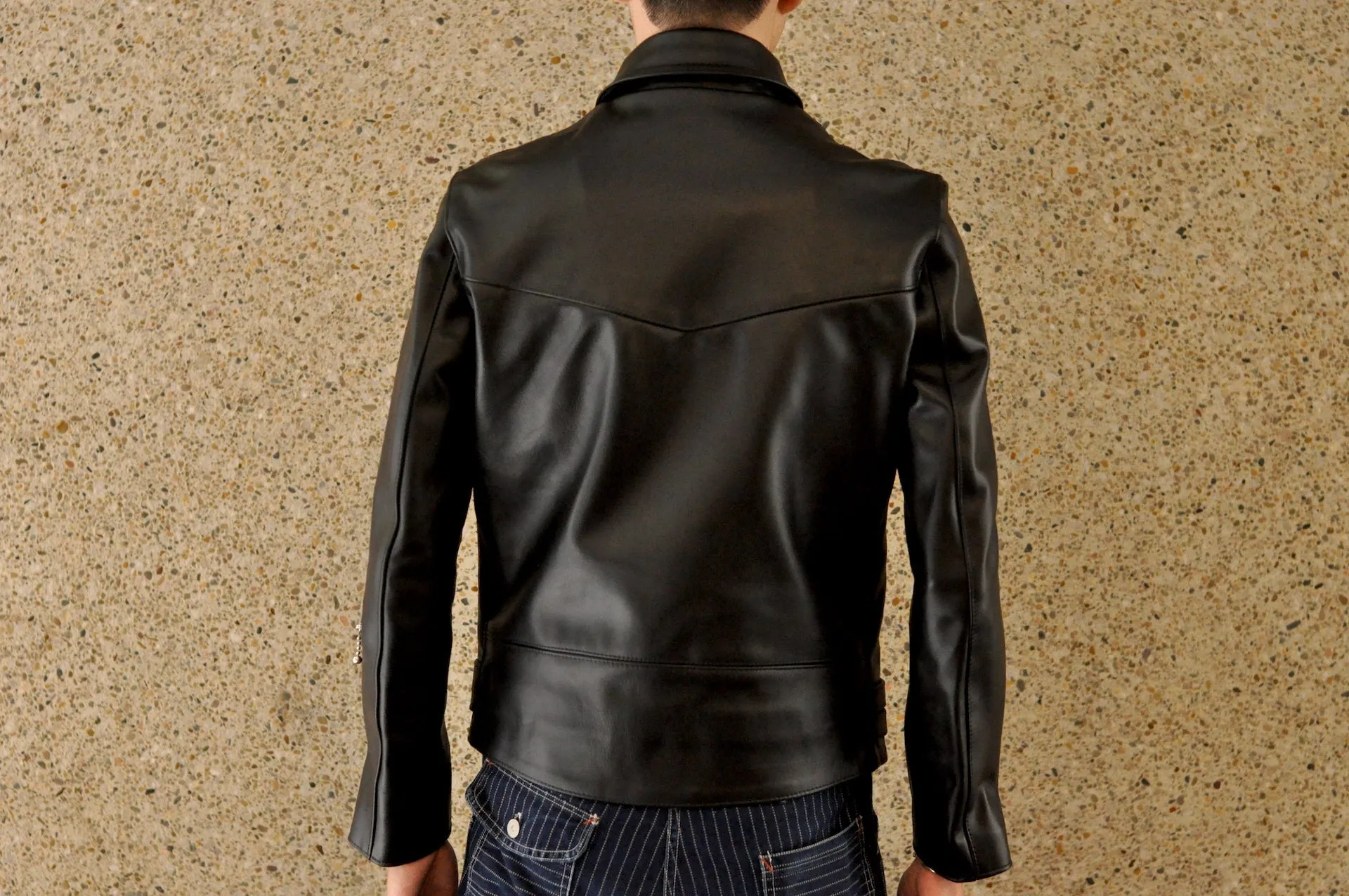 Lewis Leathers Black Horsehide 'Lightning' 391T Jacket (Tight Fit)