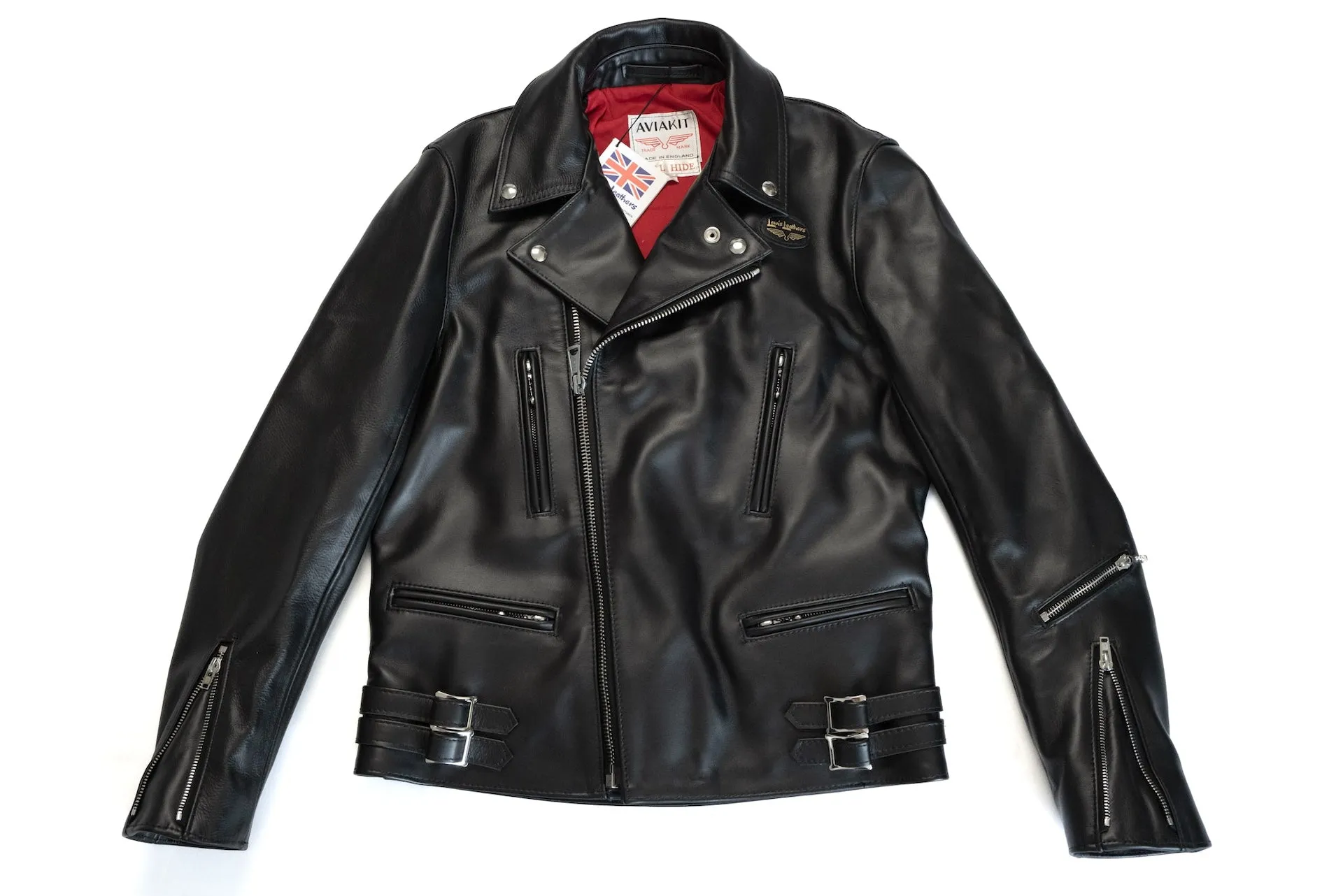 Lewis Leathers Black Horsehide 'Lightning' 391T Jacket (Tight Fit)