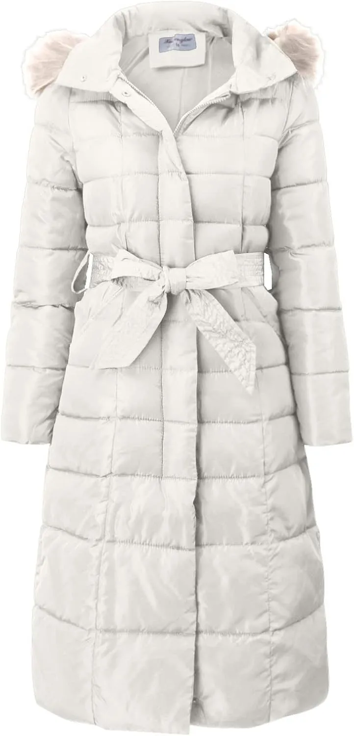 Long Jacket Women Fur Collar Lace Up Cotton Parkas Coat Classic Winter 2023 Warm with Hood Military Utility Jackets