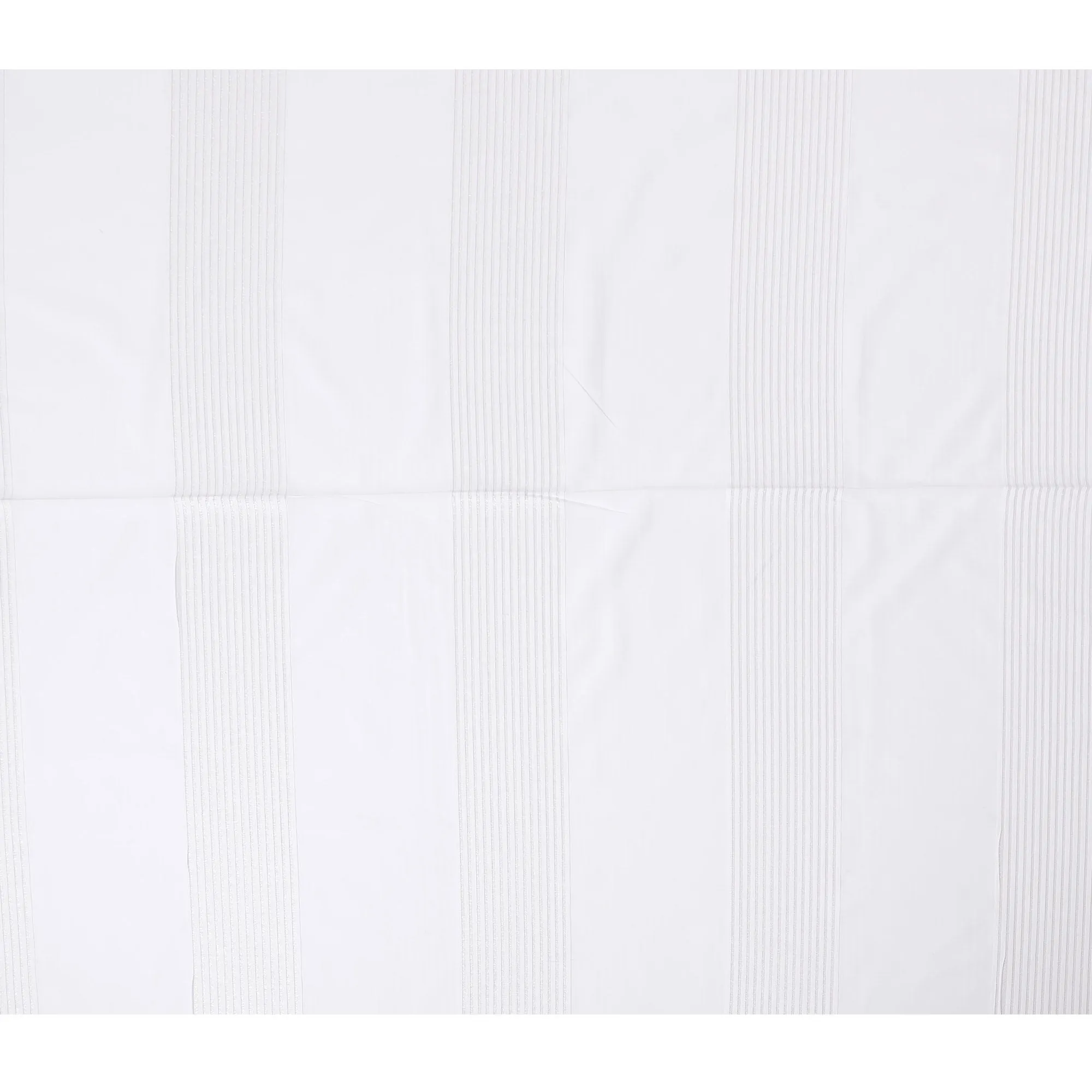 Luxurious Swiss 100% Cotton Shirting Fabric - Classic White with Delicate Textured Stripes, 150 cm Wide-D18565