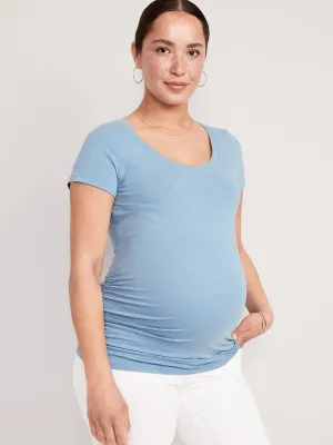Maternity EveryWear Slub-Knit Scoop-Neck T-Shirt