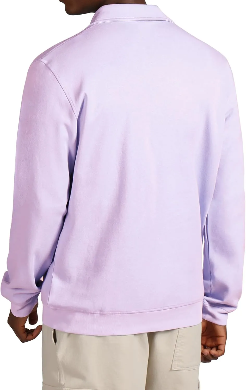 Men's Casual Long Sleeve Polo Shirts Classic Button Down Golf Shirt Loose Fit Pullover Sweatshirts