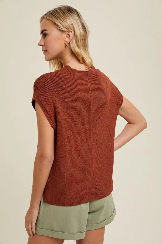 Mock Neck Sweater Top