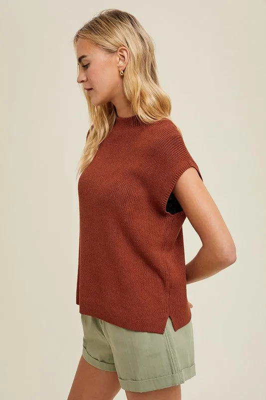 Mock Neck Sweater Top