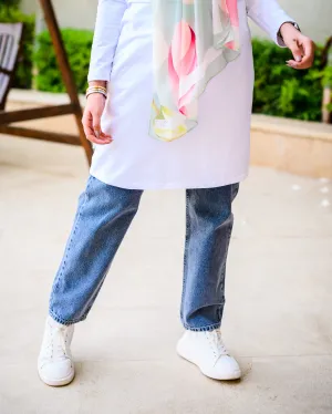 Mom-Fit Pants-Gray