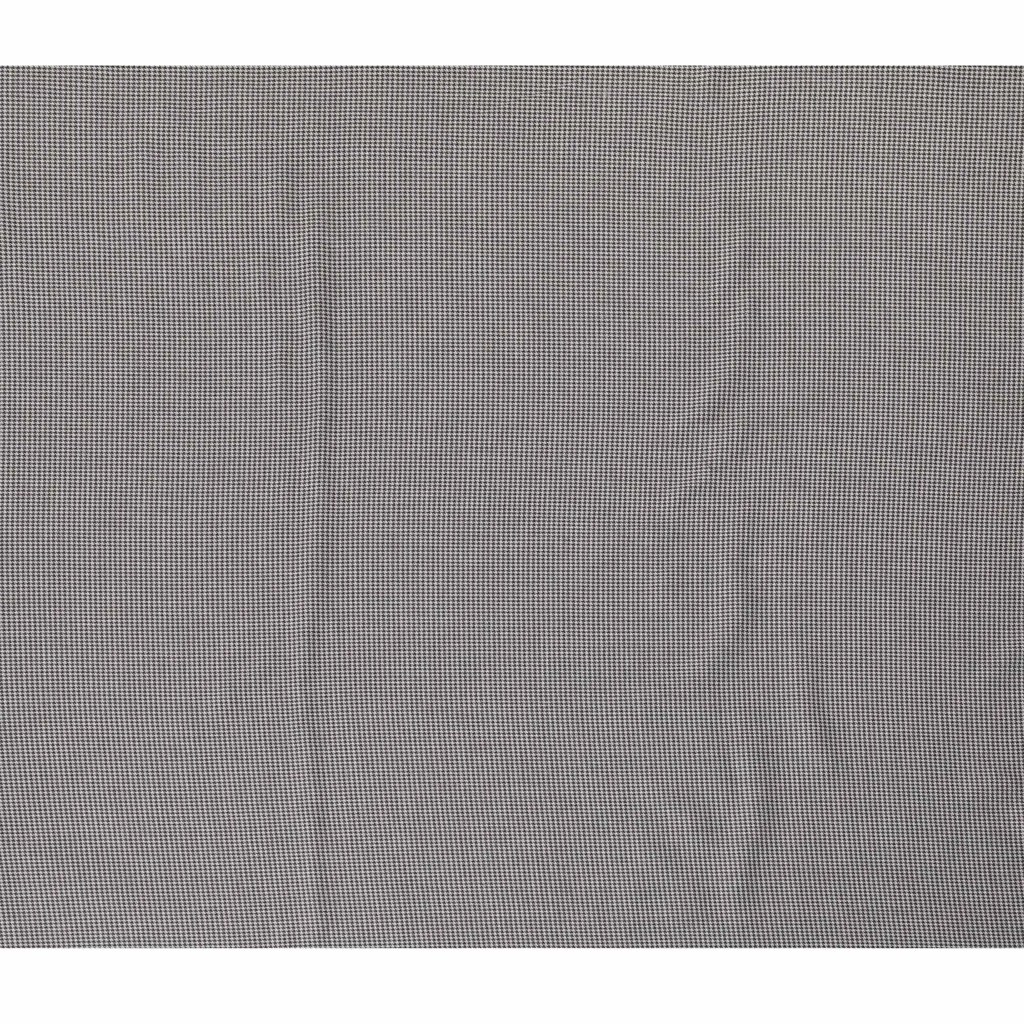 Monochrome Houndstooth 100% Cotton Shirting Fabric - Italian Tailored, 150cm Width"-D18581