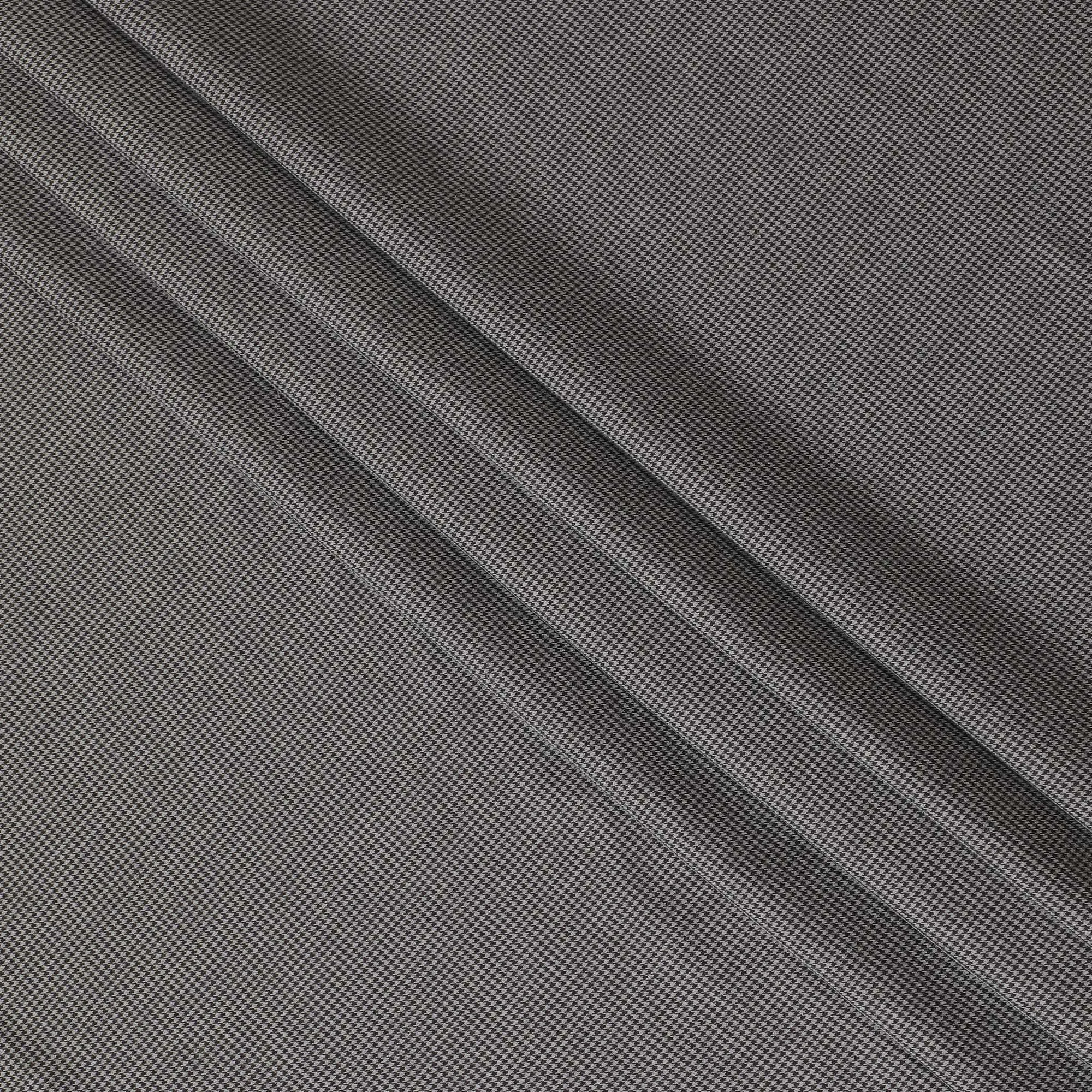Monochrome Houndstooth 100% Cotton Shirting Fabric - Italian Tailored, 150cm Width"-D18581