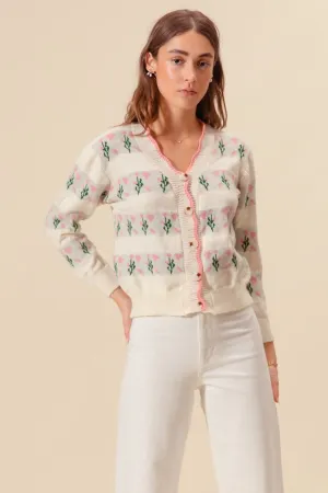 My Darling Floral Sweater Cardigan