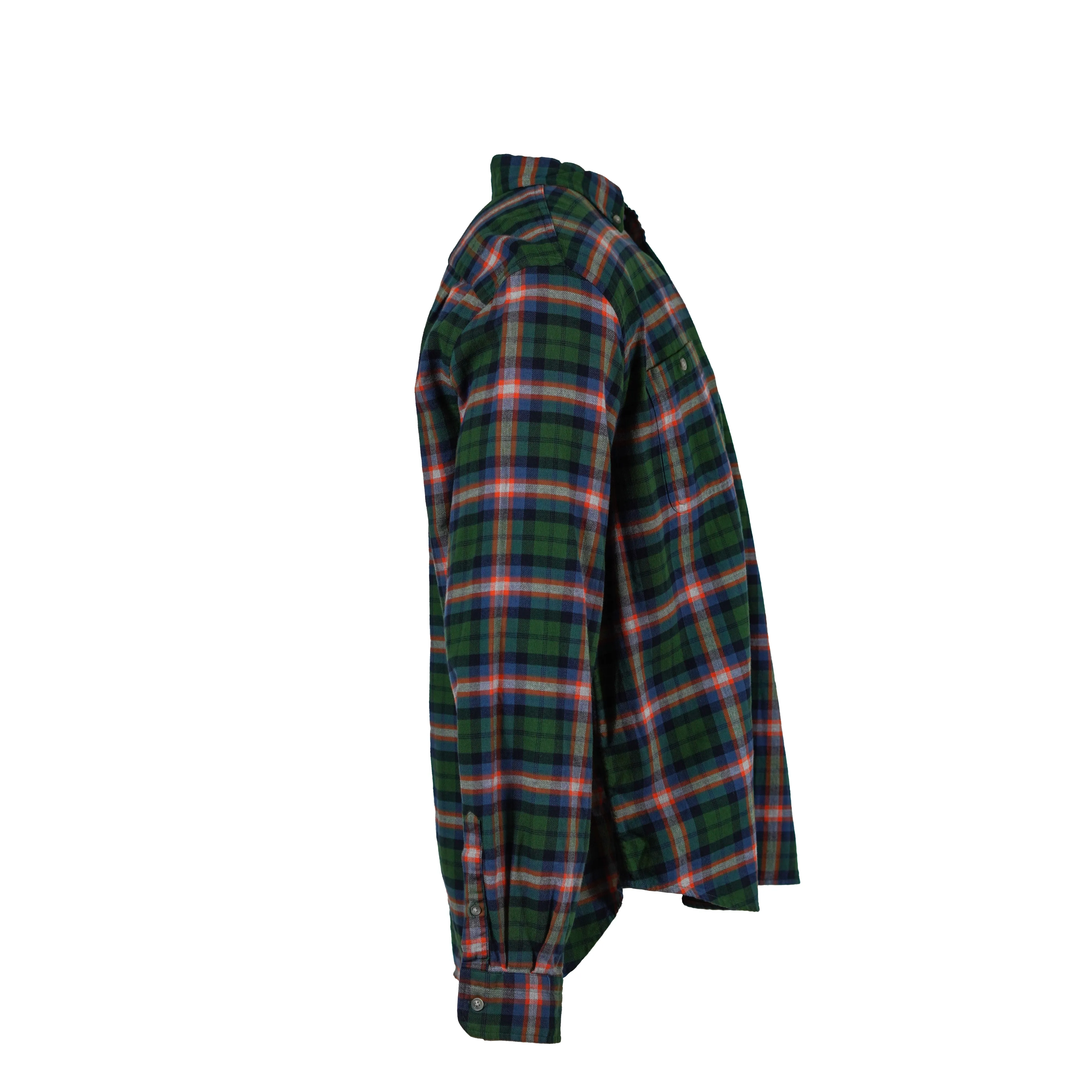 Nautica Men's Classic Fit Plaid Long Sleeve Flannel Shirt Green Multi Size XXL