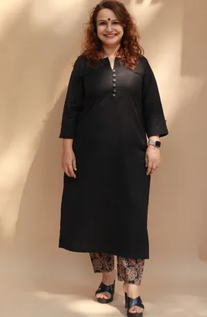 Nitya | Long Kurta | Noir