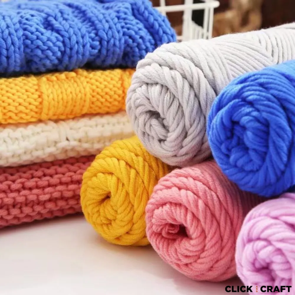 Off-White Knitting Cotton Yarn | 8-ply Light Worsted Double Knitting