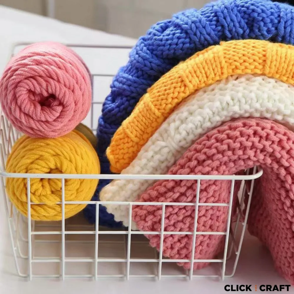 Off-White Knitting Cotton Yarn | 8-ply Light Worsted Double Knitting