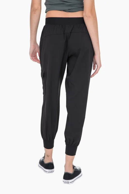 On The Run Black Pocket Joggers (Size Small)