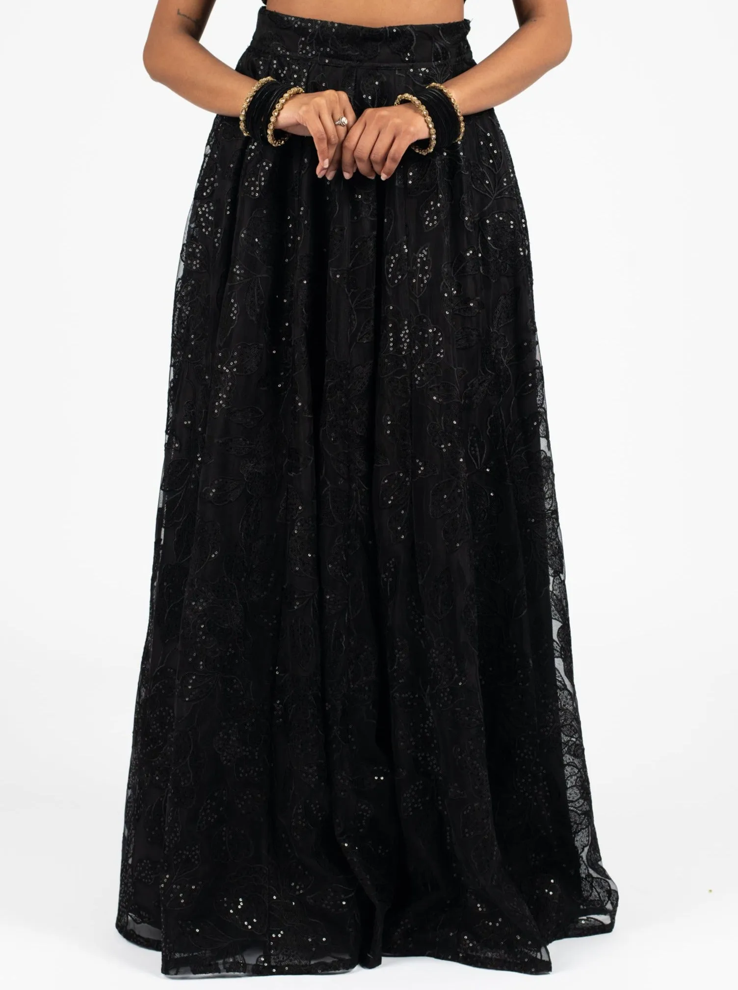 Onyx Flora Skirt