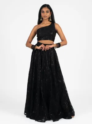 Onyx Flora Skirt