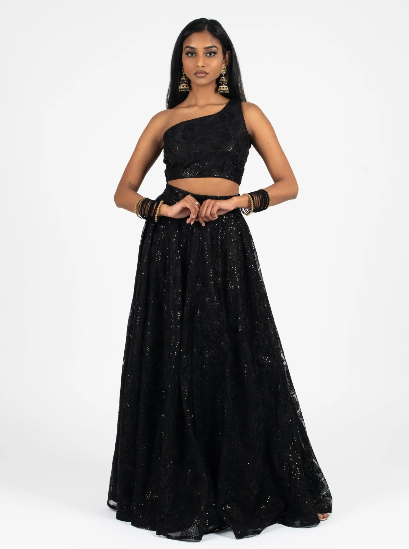Onyx Flora Skirt