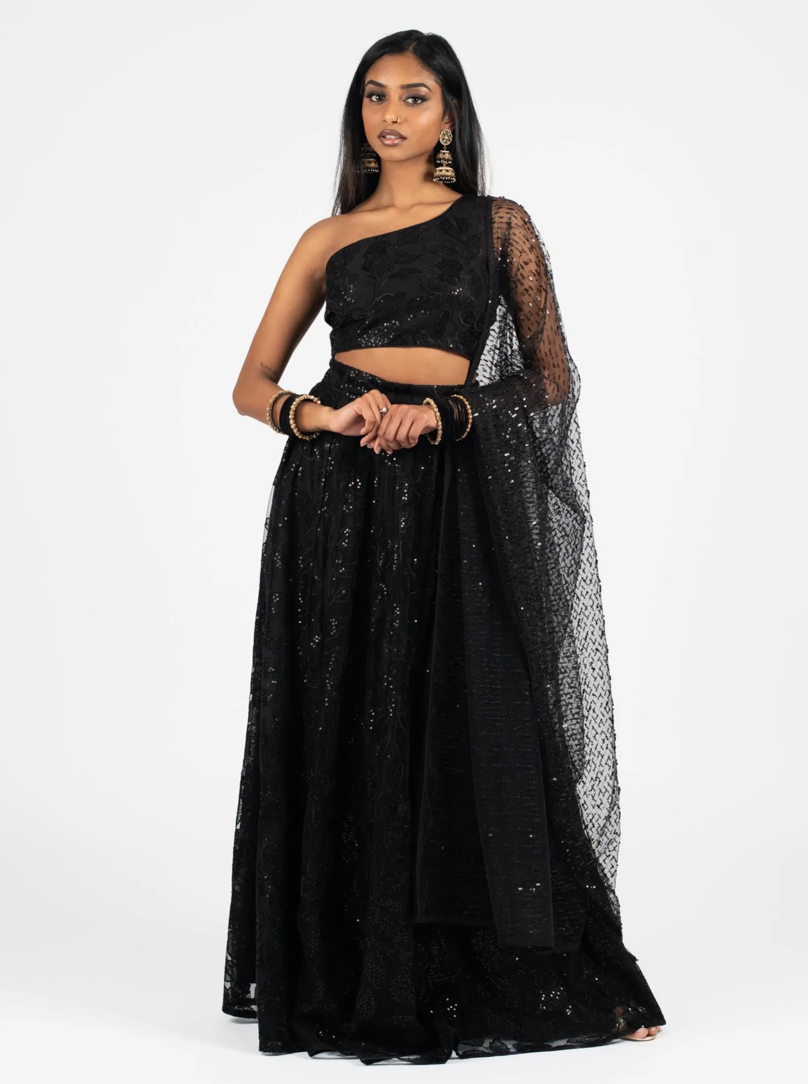 Onyx Flora Skirt