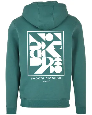 Pale Green Hoodie / Art White Front Back Women