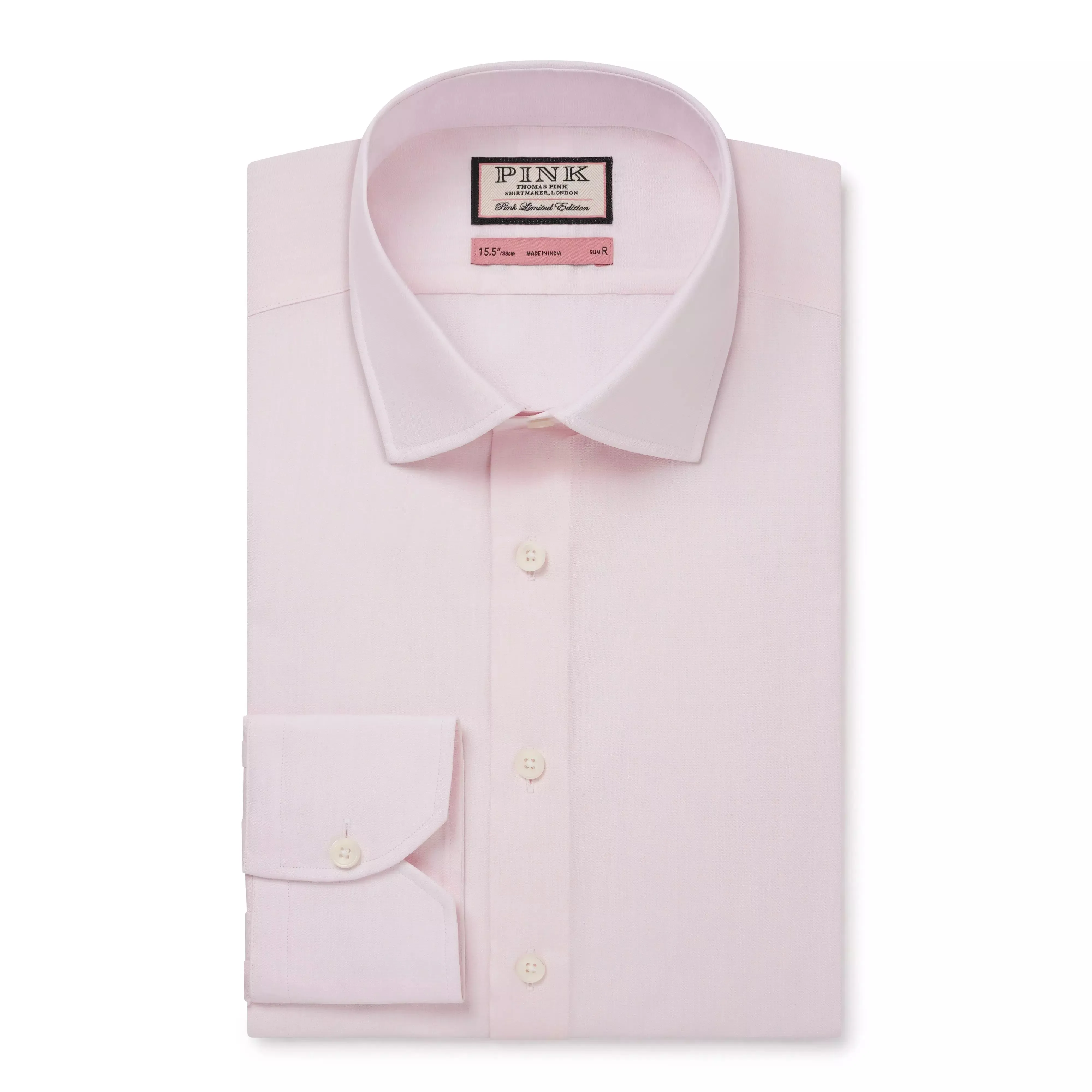Pale Pink Slim Fit Dry 'Pop' Solid Dress Shirt