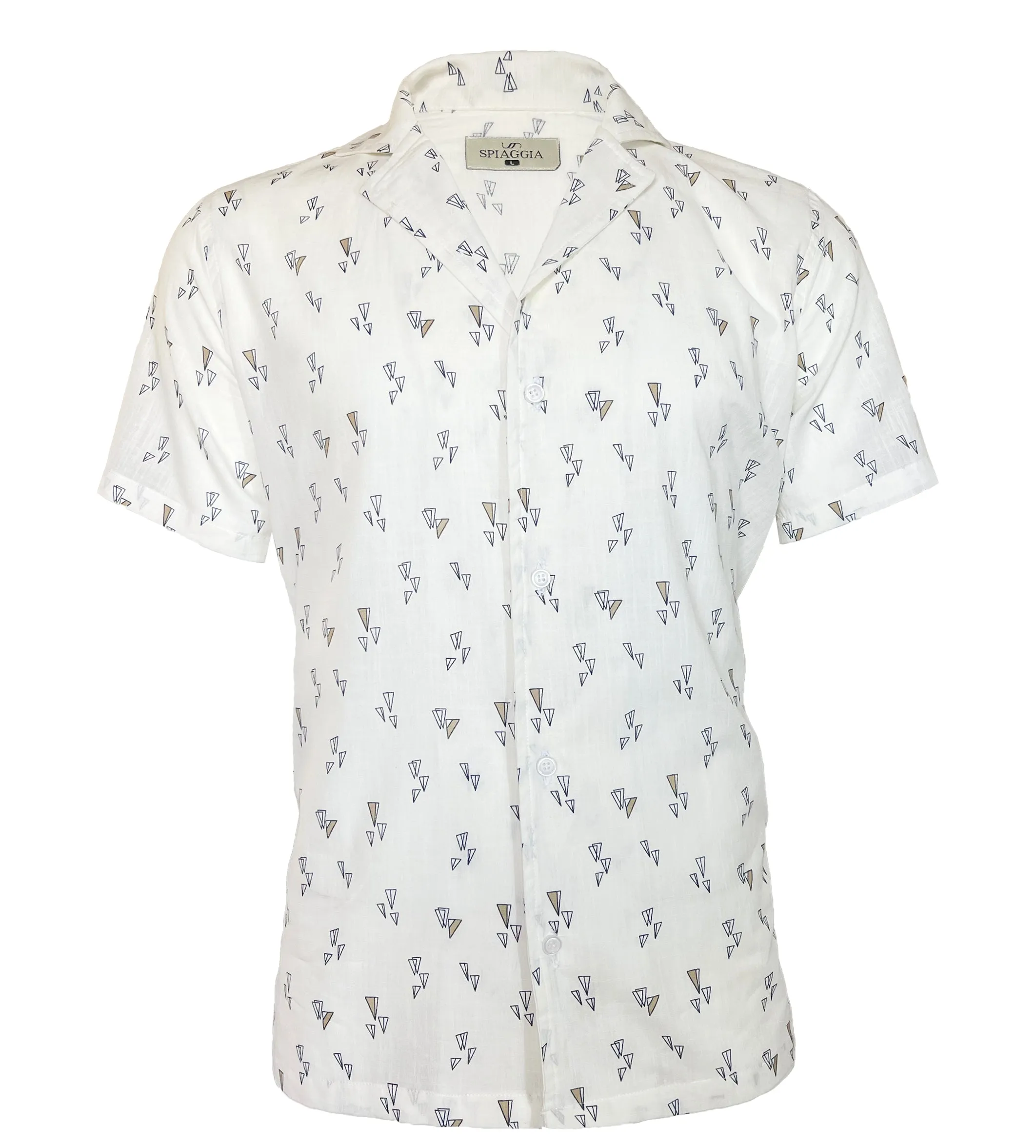 Patterned Linen Bowling Shirt – Casual Elegance | Spiaggia Swimwear