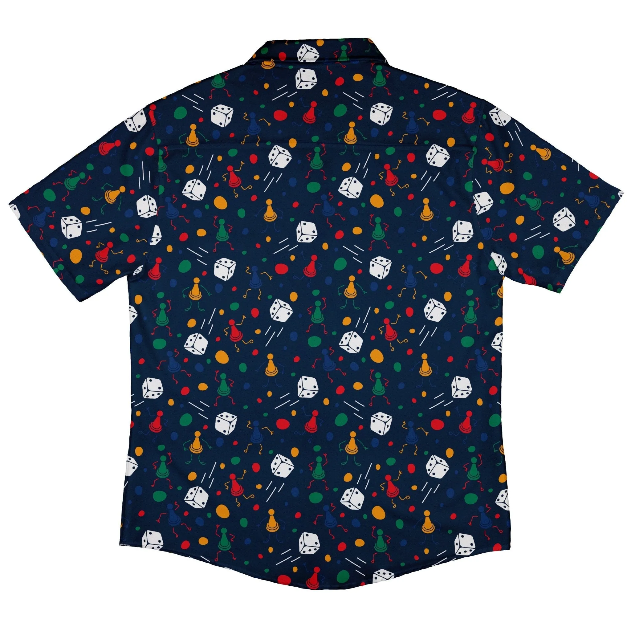Pawn Party Blue Board Game Button Up Shirt