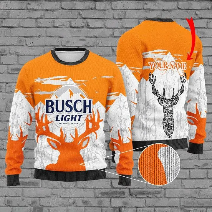 Personalized Busch Light Christmas Sweater