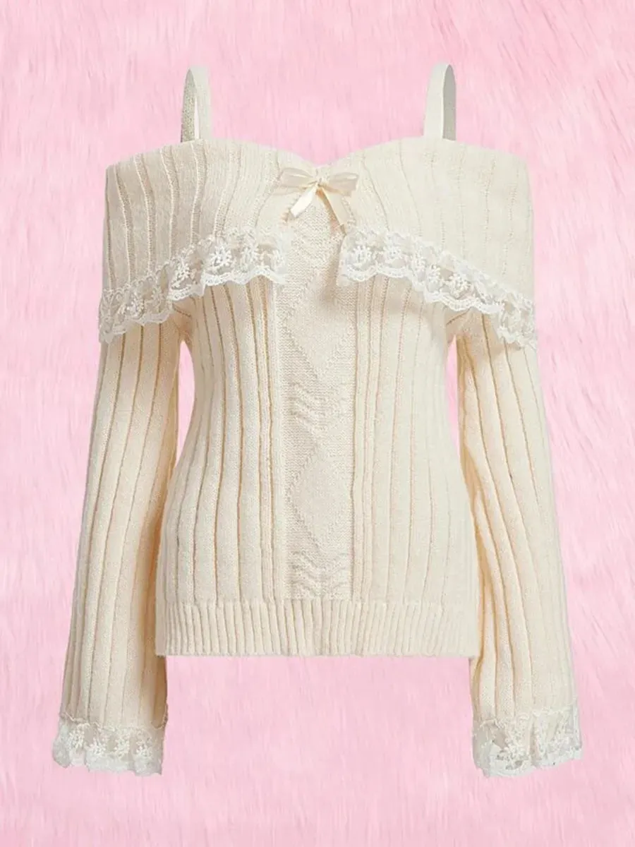 Pink Knit Princess Sweater