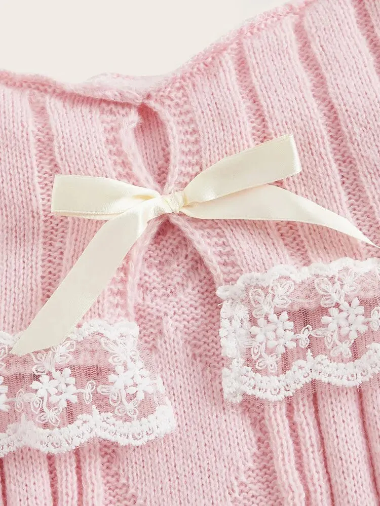 Pink Knit Princess Sweater