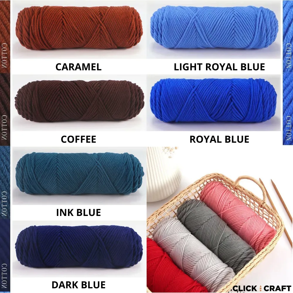 Pink Peach Knitting Cotton Yarn | 8-ply Light Worsted Double Knitting