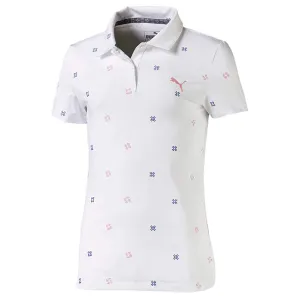Puma Ditsy Kids White Polo Shirt