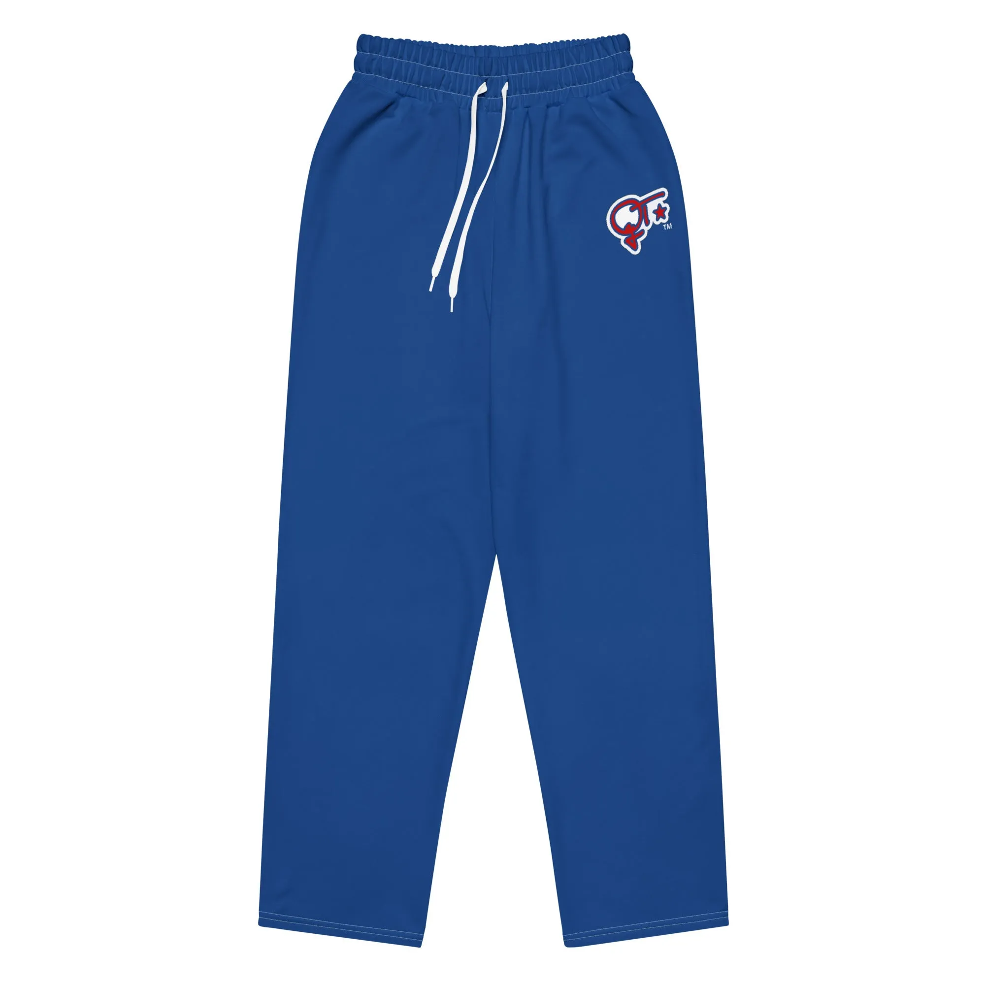 QILLTIME Logo Wide-leg joggers/Dark Cerulean