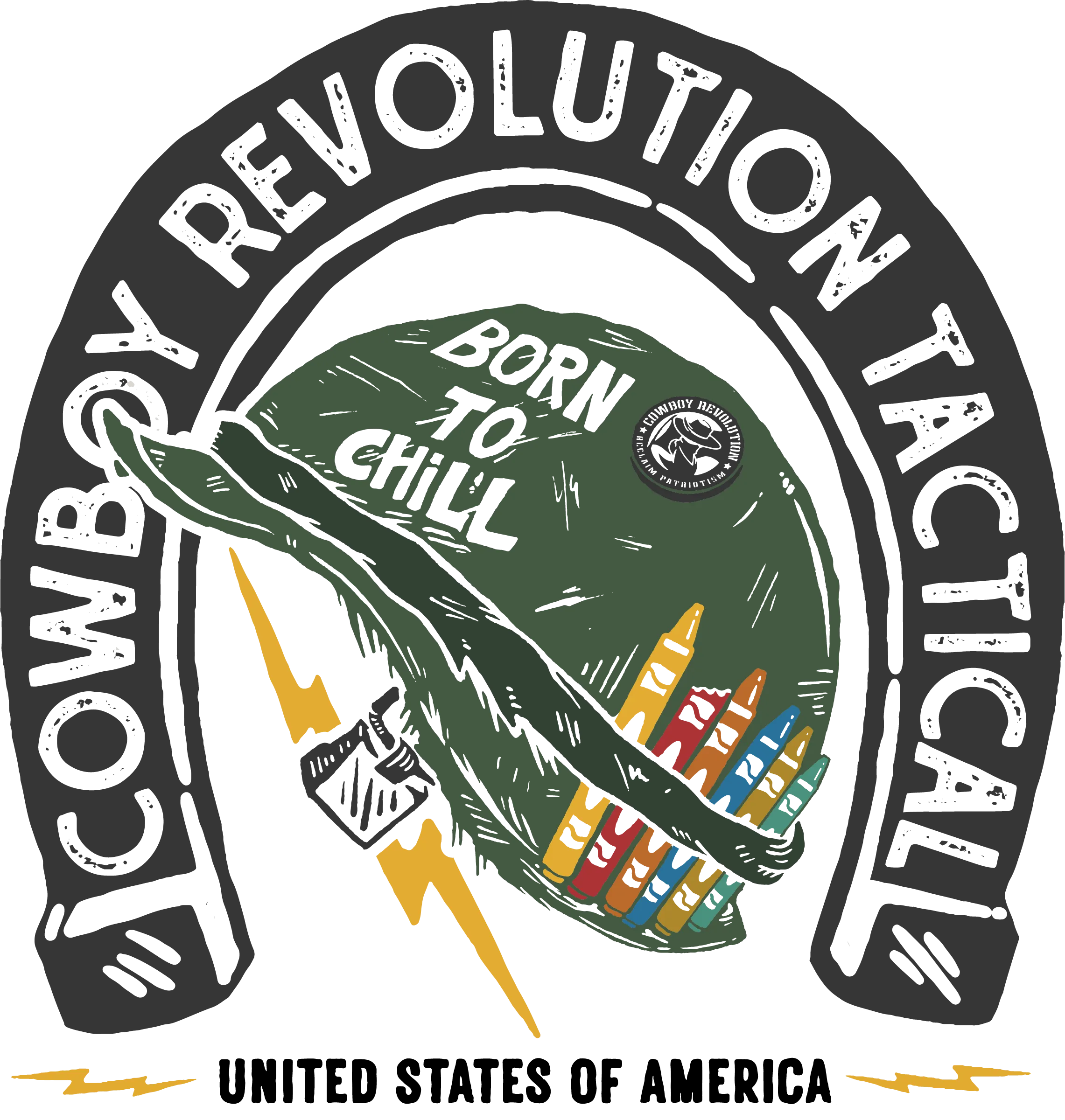 "Born To Chill" Cowboy Revolution Tri-Blend Tee