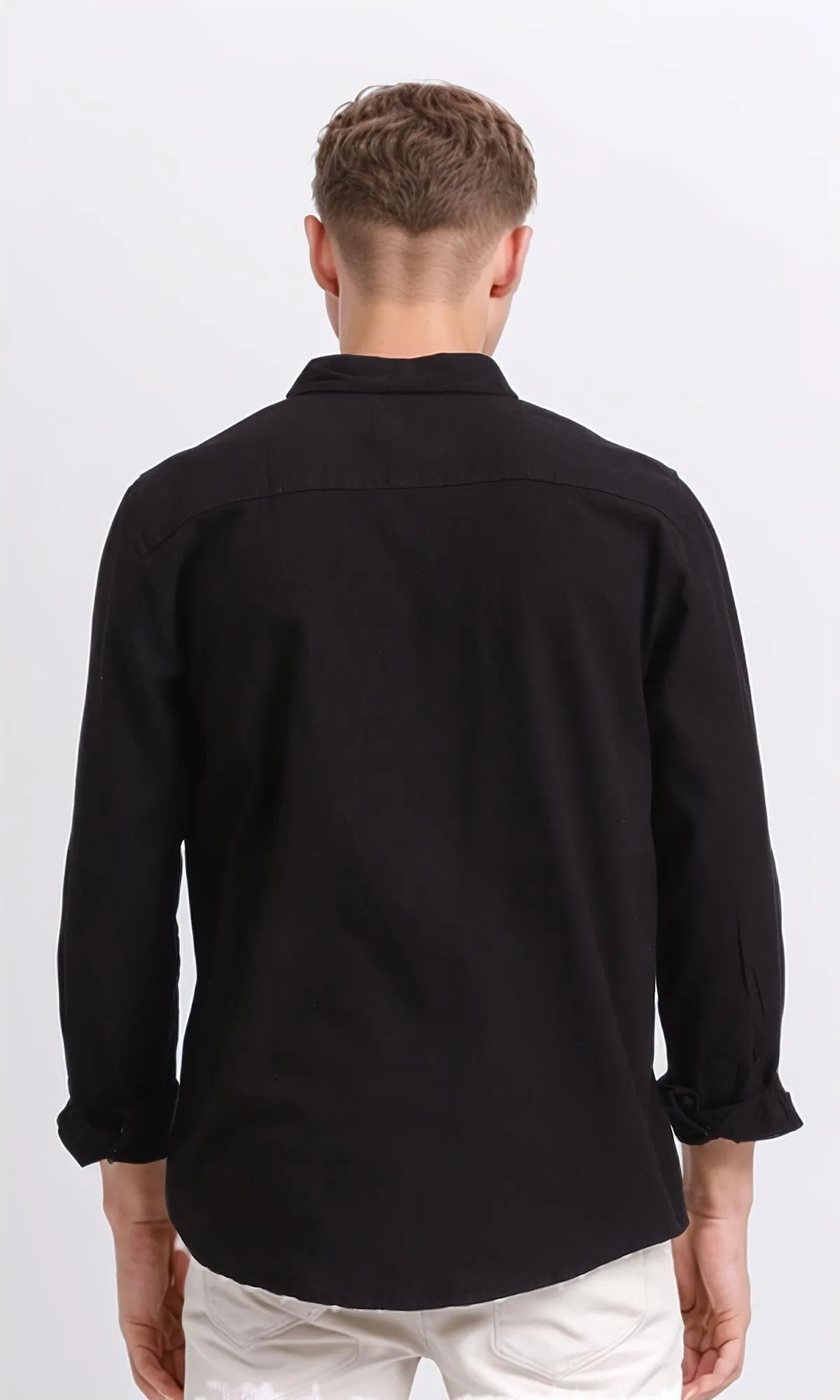 r206397-BUTTON-UP SHIRT - BLACK