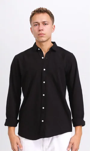 r206397-BUTTON-UP SHIRT - BLACK