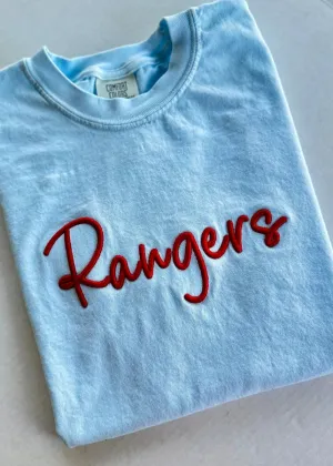 Rangers 3D Puff Embroidered Comfort Colors T-shirt