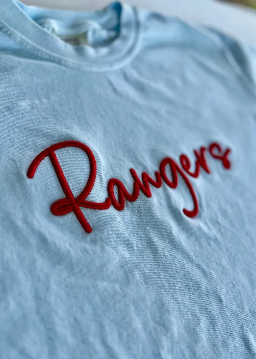 Rangers 3D Puff Embroidered Comfort Colors T-shirt