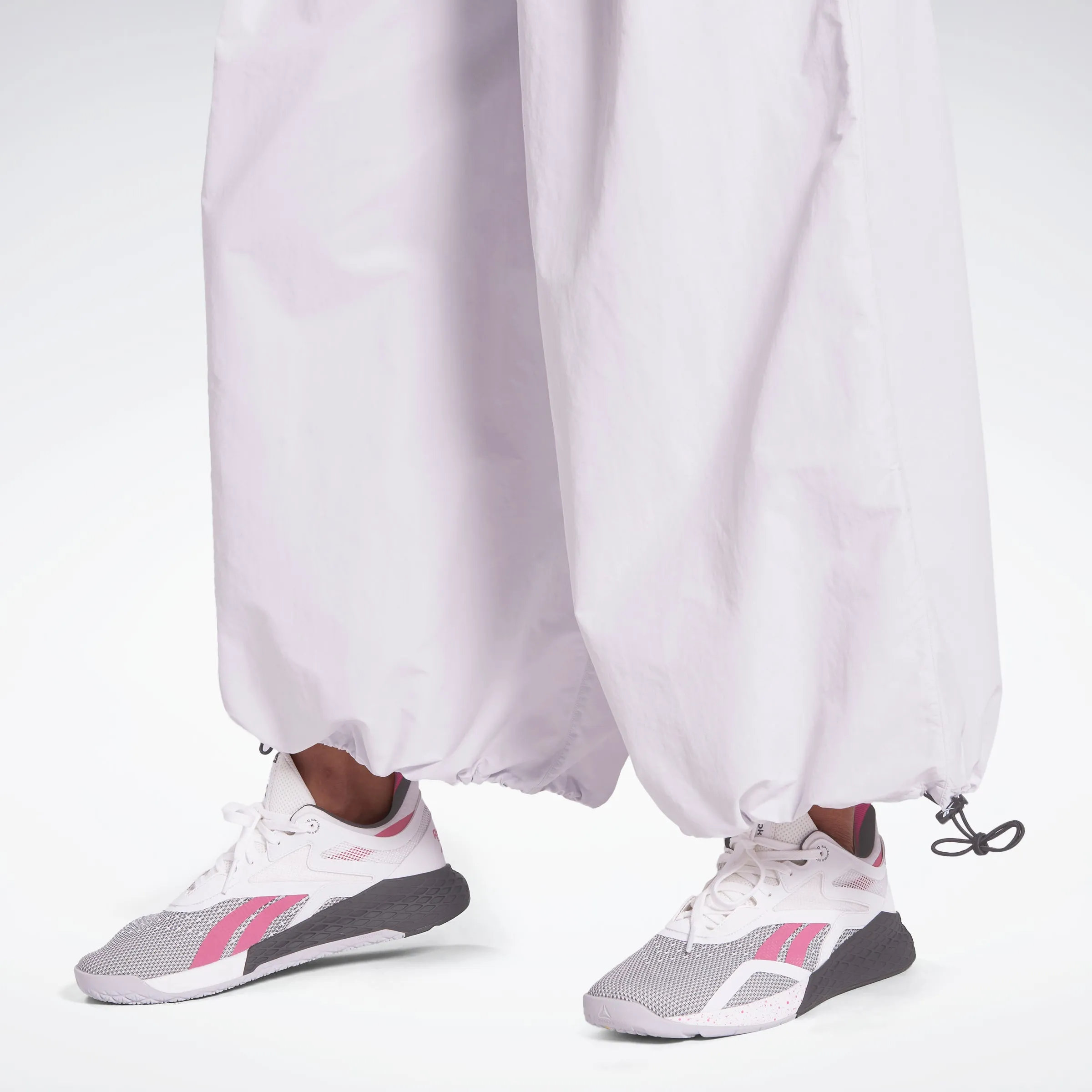Reebok Apparel Women Wide Leg Woven Tracksuit Bottoms Porcel