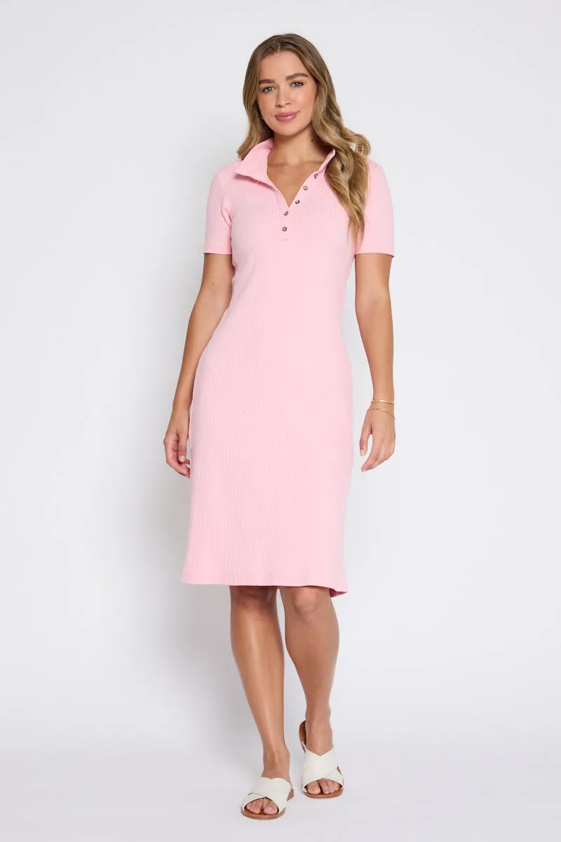 Rhianna Polo Dress Pink Marle
