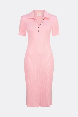 Rhianna Polo Dress Pink Marle