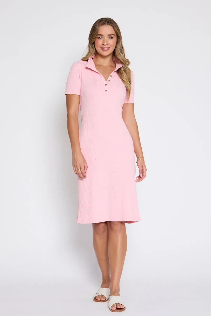 Rhianna Polo Dress Pink Marle