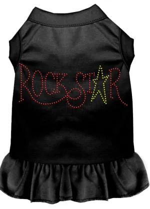 Rhinestone Rockstar Dress Black Sm