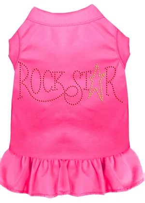 Rhinestone Rockstar Dress Bright Pink Lg