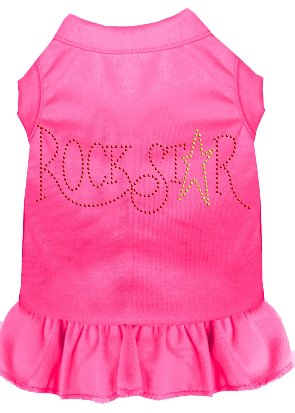 Rhinestone Rockstar Dress Bright Pink Lg