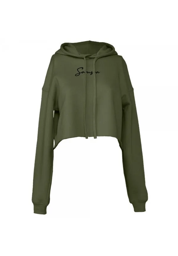 SIGNATURE CROP HOODIE - OLIVE