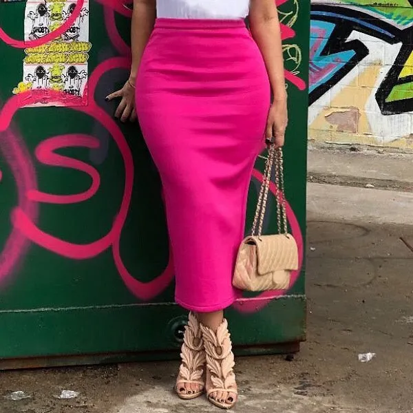 Summer  Women Ladies Short Midi Skirt