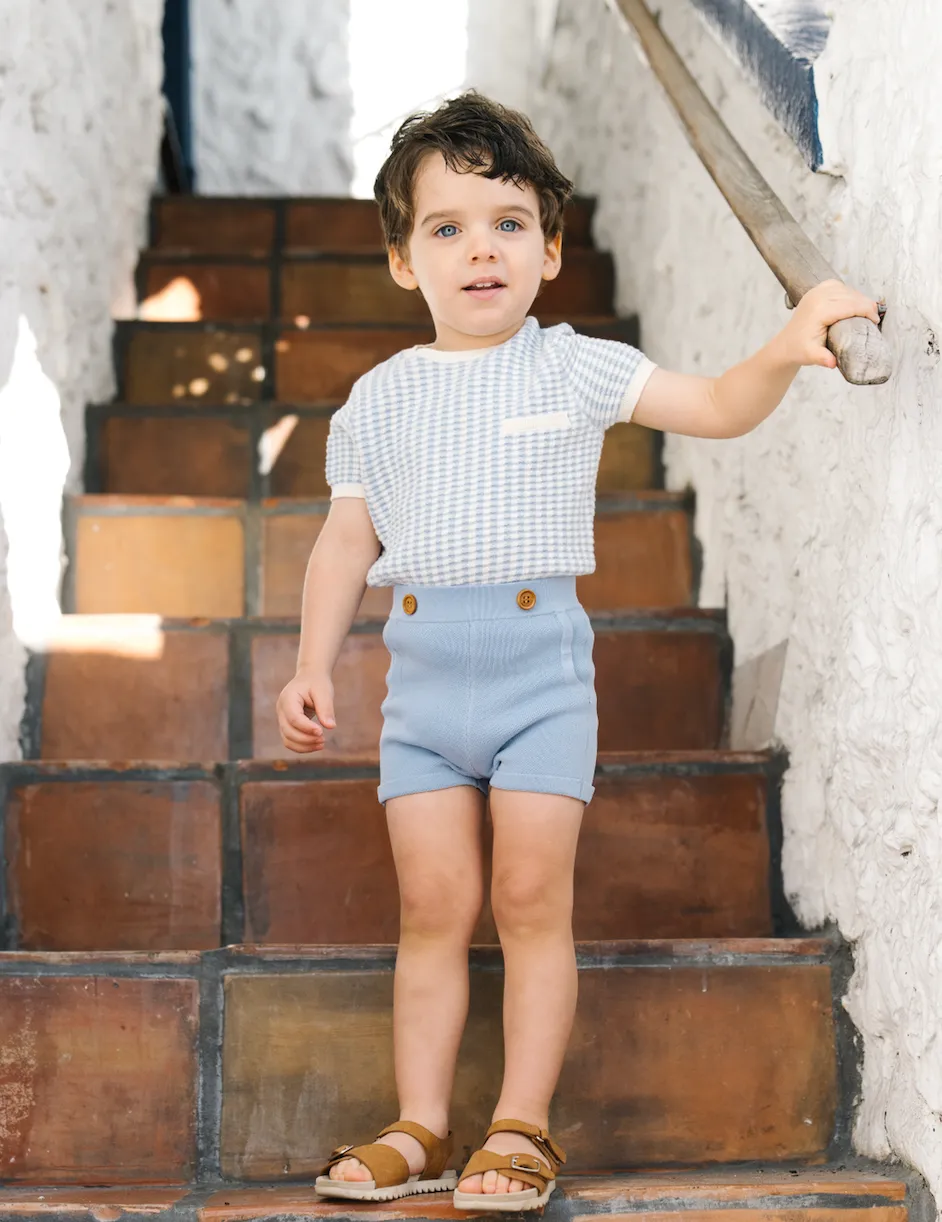 Sweet Threads Light Blue Benjiman Top