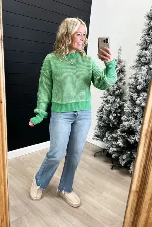 Two Tone Crop Ribbed Sweater Tops - 2 Colors!